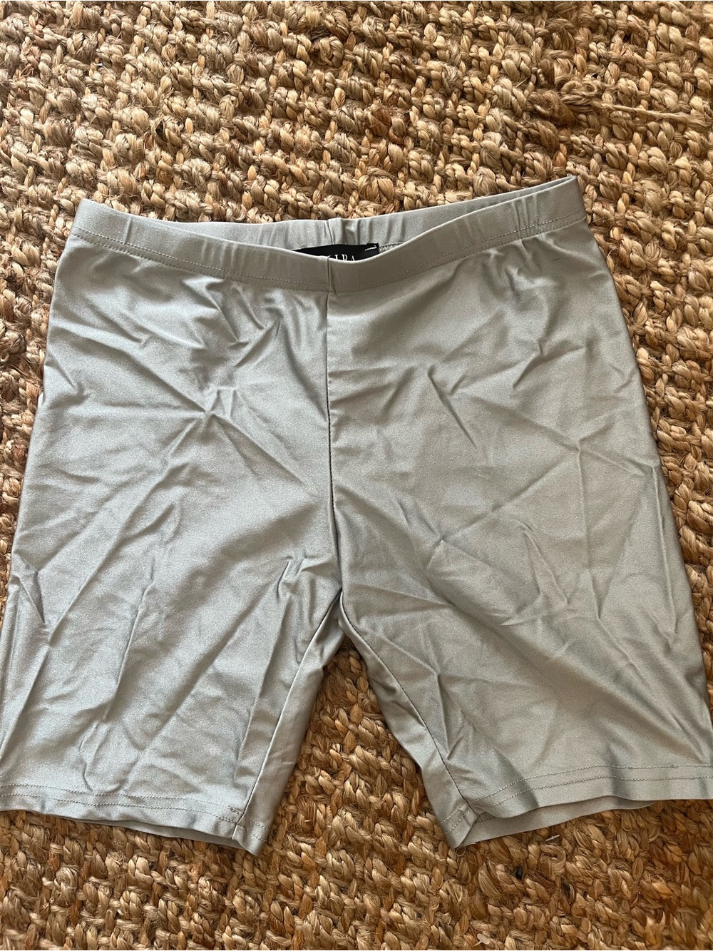 Women Lightweight Performance Shorts - Light Gray/ metallic